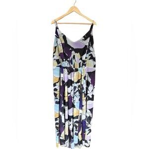 City Chic Floral V Neck Maxi Dress XXL